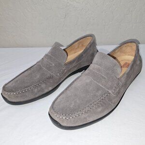 Samuel Hubbard Free Spirit Gray Suede Loafers Shoes Men's Size 12 W